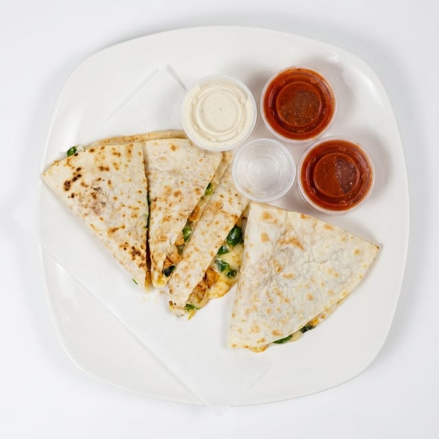 Blackened Chicken and Mango Quesadilla.