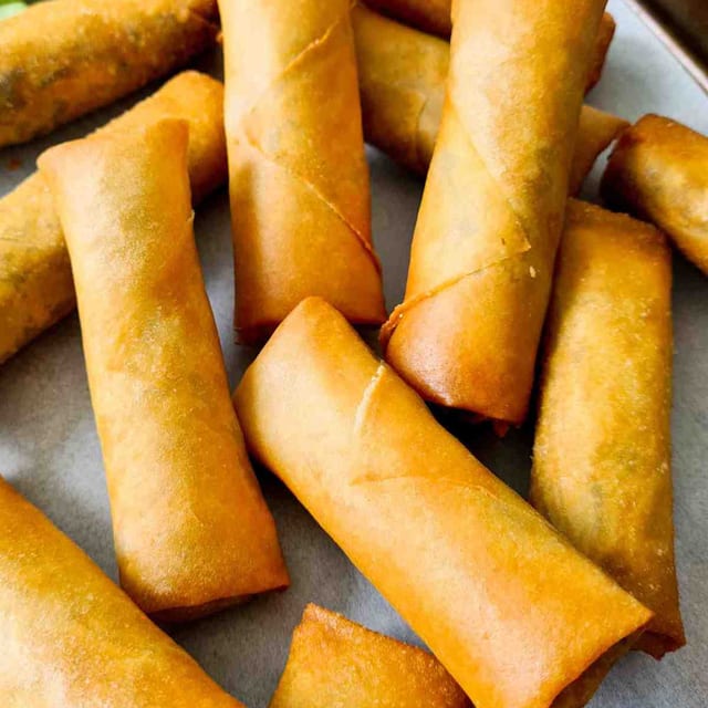 Vegetable Spring Rolls.