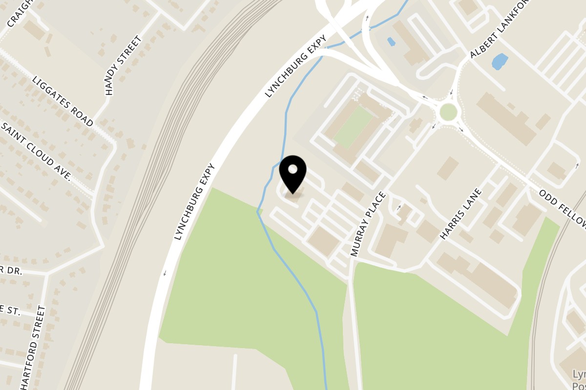 Map showing the location of Big Lick Tropical Grill on 4001 Murray Pl in Lynchburg